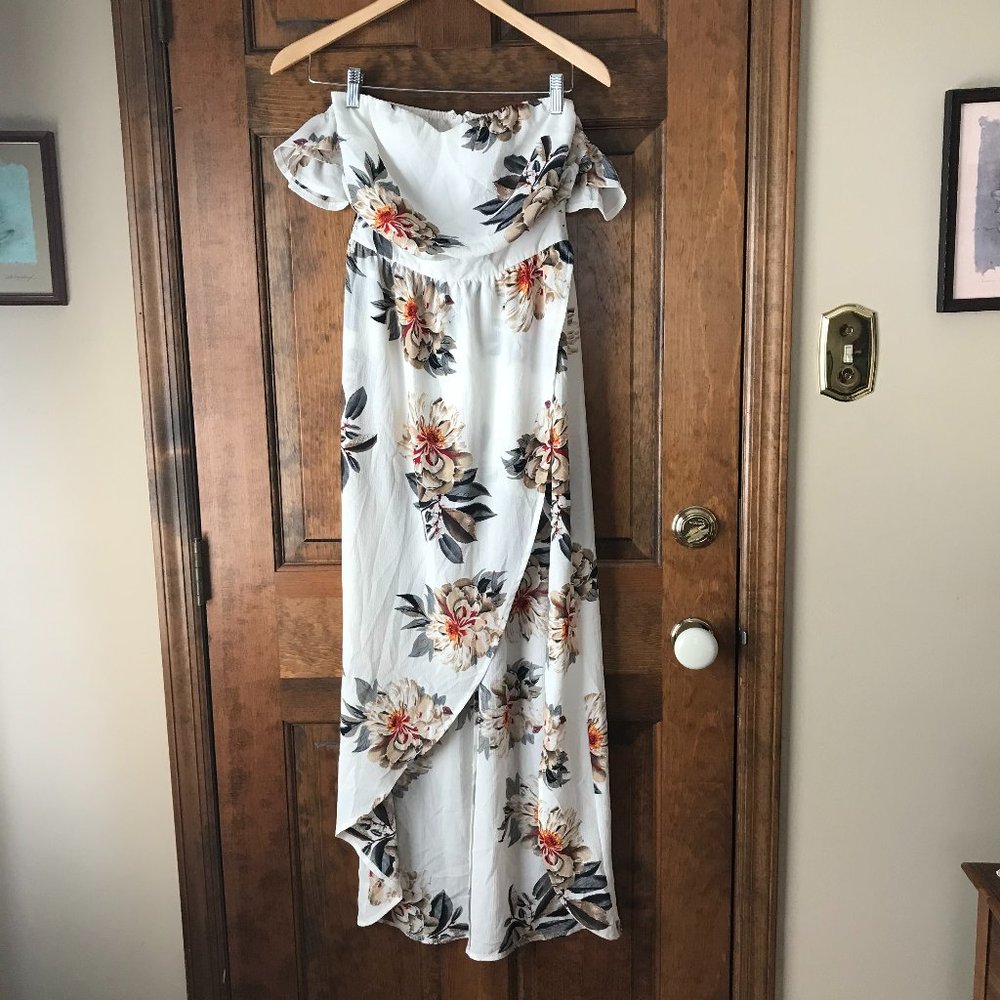 NWT Tiger Mist Sunkissed Floral Strapless Maxi Dress X-Small